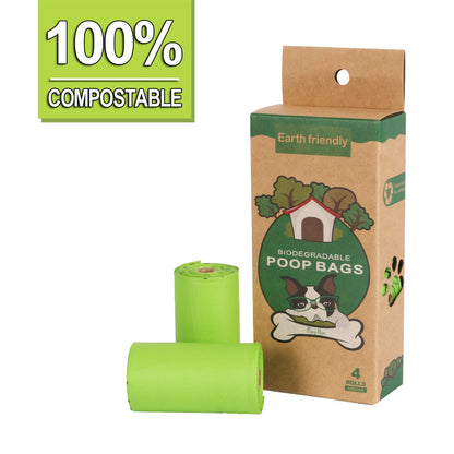 Eco-Friendly Dog Poop Bags - Compostable Biodegradable Pet Waste Bags, Leak-Proof PLA Corn Starch