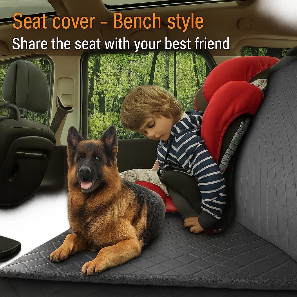 2-in-1 Pet Carrier Mat & Back Seat Protector for Cars, Trucks & SUVs