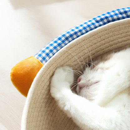 Teddy Bear Cat Bed – Soft, Cute, and Cozy Sleeping Spot for Cats