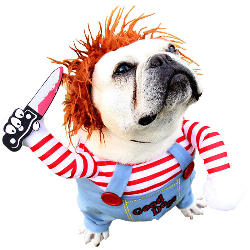 Funny Deadly Doll Dog Halloween Costume