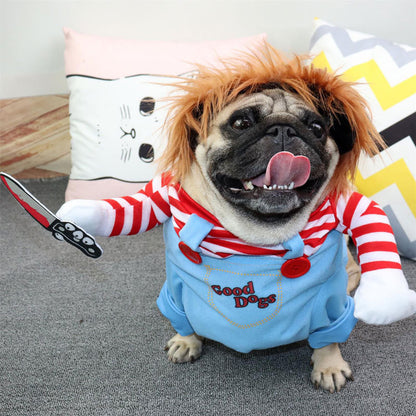 Funny Deadly Doll Dog Halloween Costume