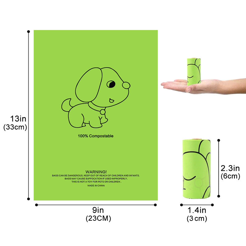 Eco-Friendly Dog Poop Bags - Compostable Biodegradable Pet Waste Bags, Leak-Proof PLA Corn Starch