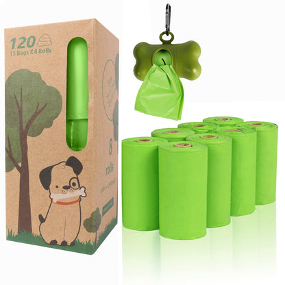 Eco-Friendly Dog Poop Bags - Compostable Biodegradable Pet Waste Bags, Leak-Proof PLA Corn Starch