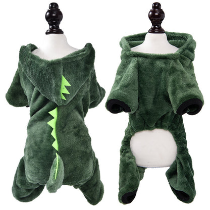 Cozy Dinosaur Transformation Dog Costume