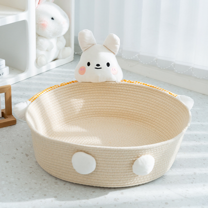 Teddy Bear Cat Bed – Soft, Cute, and Cozy Sleeping Spot for Cats